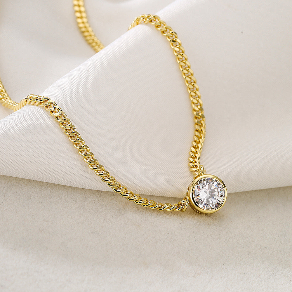 Garza Solitaire Necklace