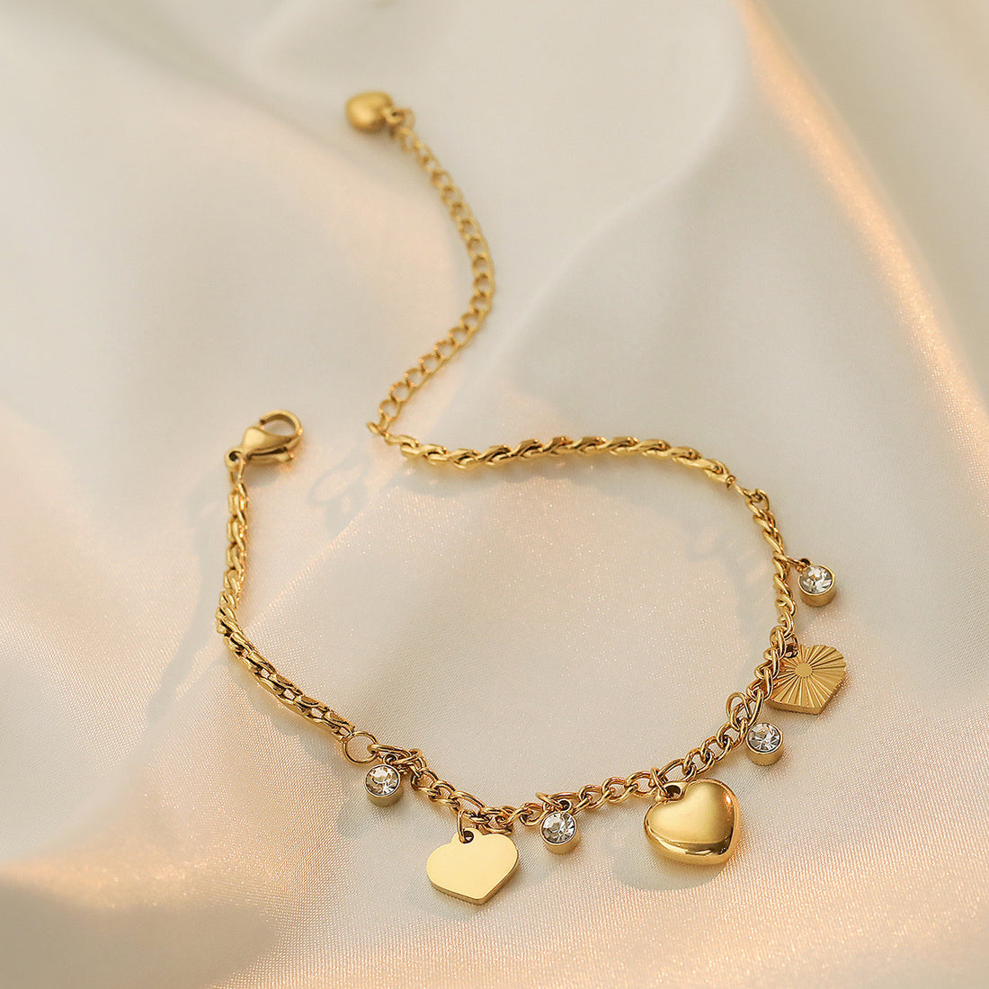 Angelica Heart Charms Bracelet