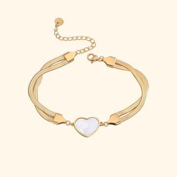 Elena Heart Layered Bracelet