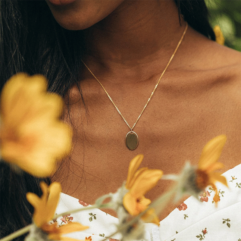 Tara Oval Necklace (Gold)