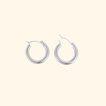 Gutierrez Bold Hoop Earrings (Silver)