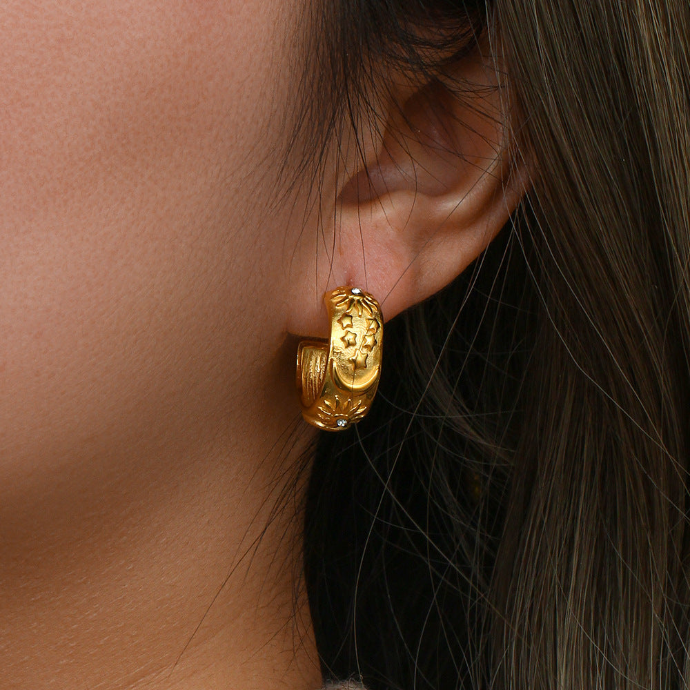 Celest Sun Moon Earrings