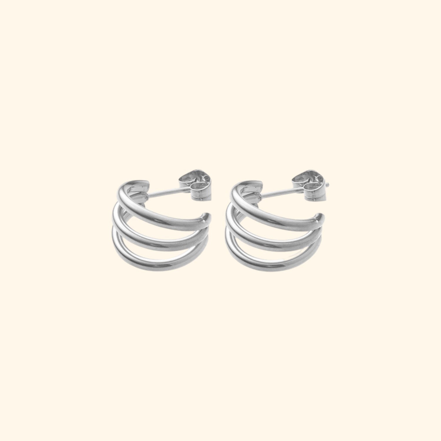 Palmer Layered Earrings (Silver)