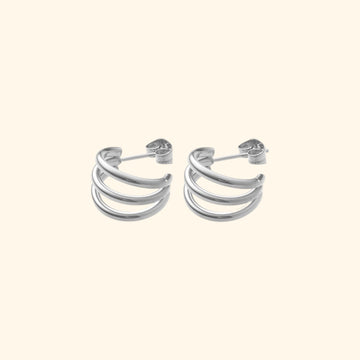 Palmer Layered Earrings (Silver)