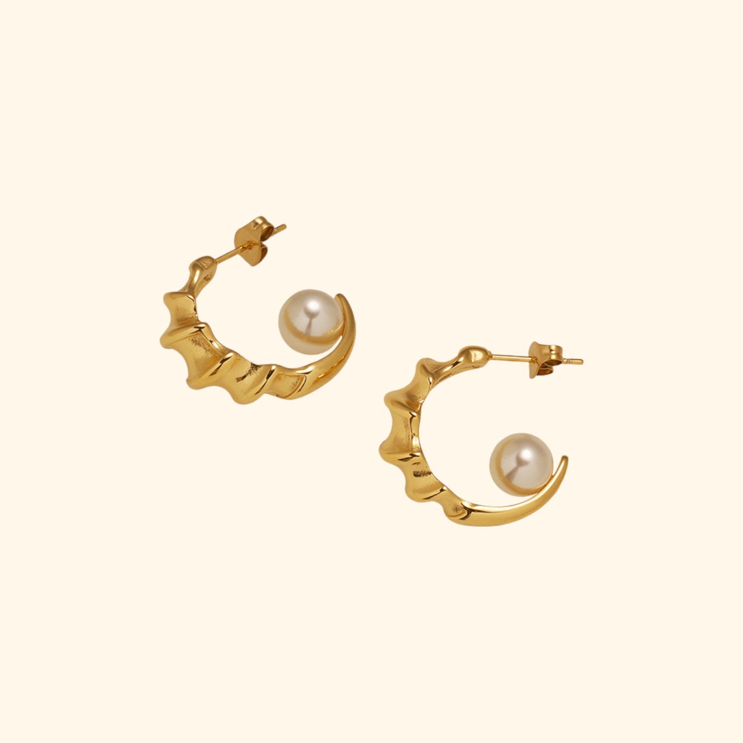 Abby Pearl Hoop Earrings