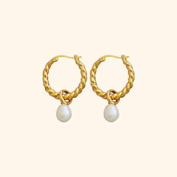 Ursa Pearl Hoop Earrings