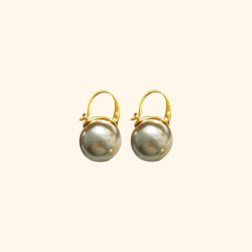 Mullins Pearl Earrings (Grey)