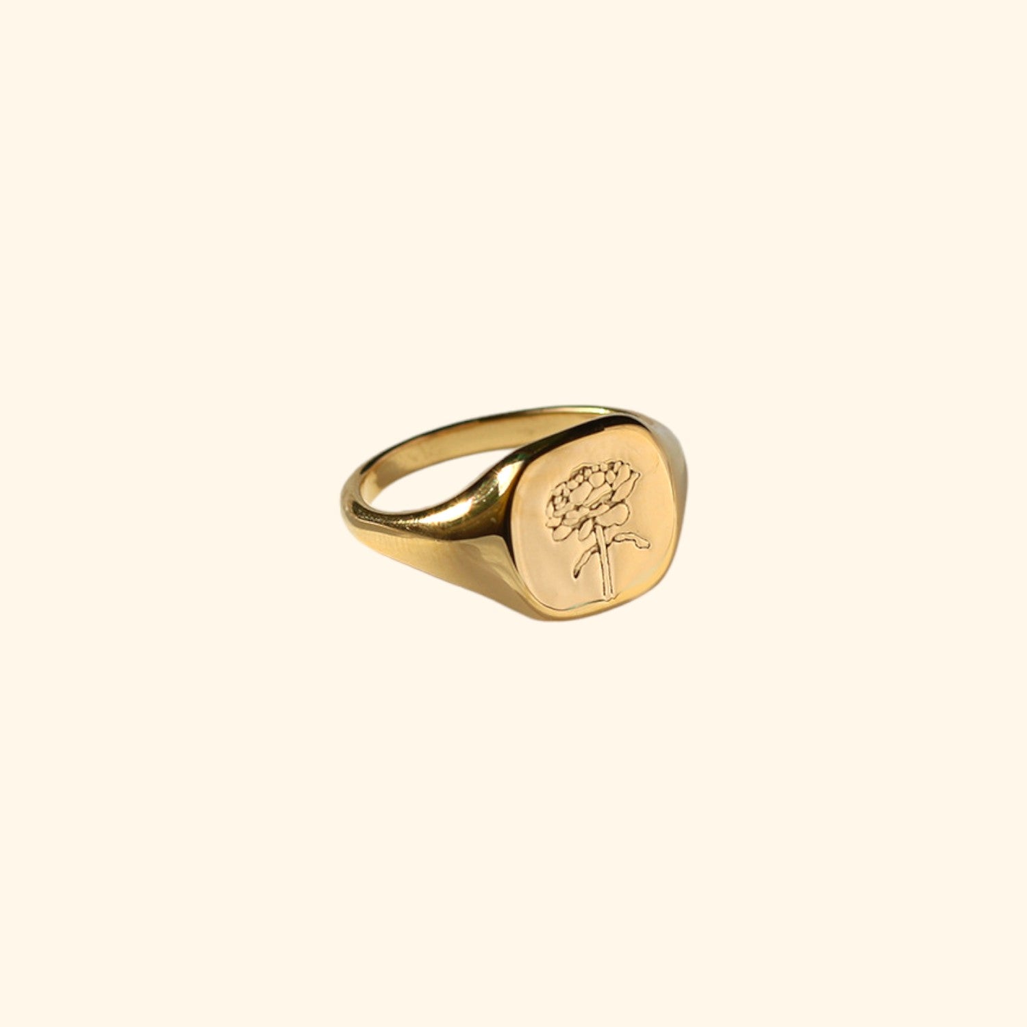 Wolfe Flower Signet Ring