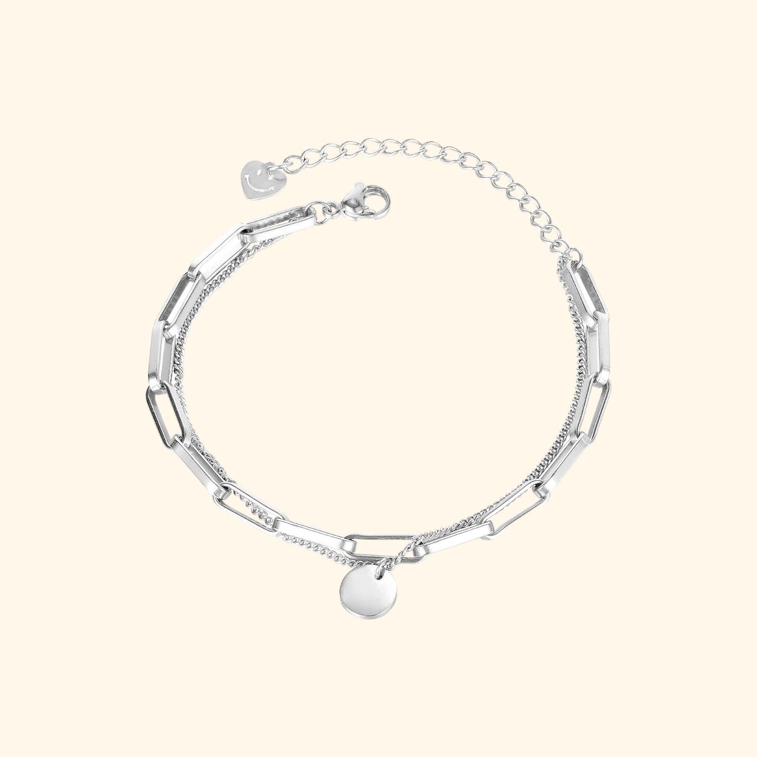 Skeldon Chain Layered Bracelet (Silver)