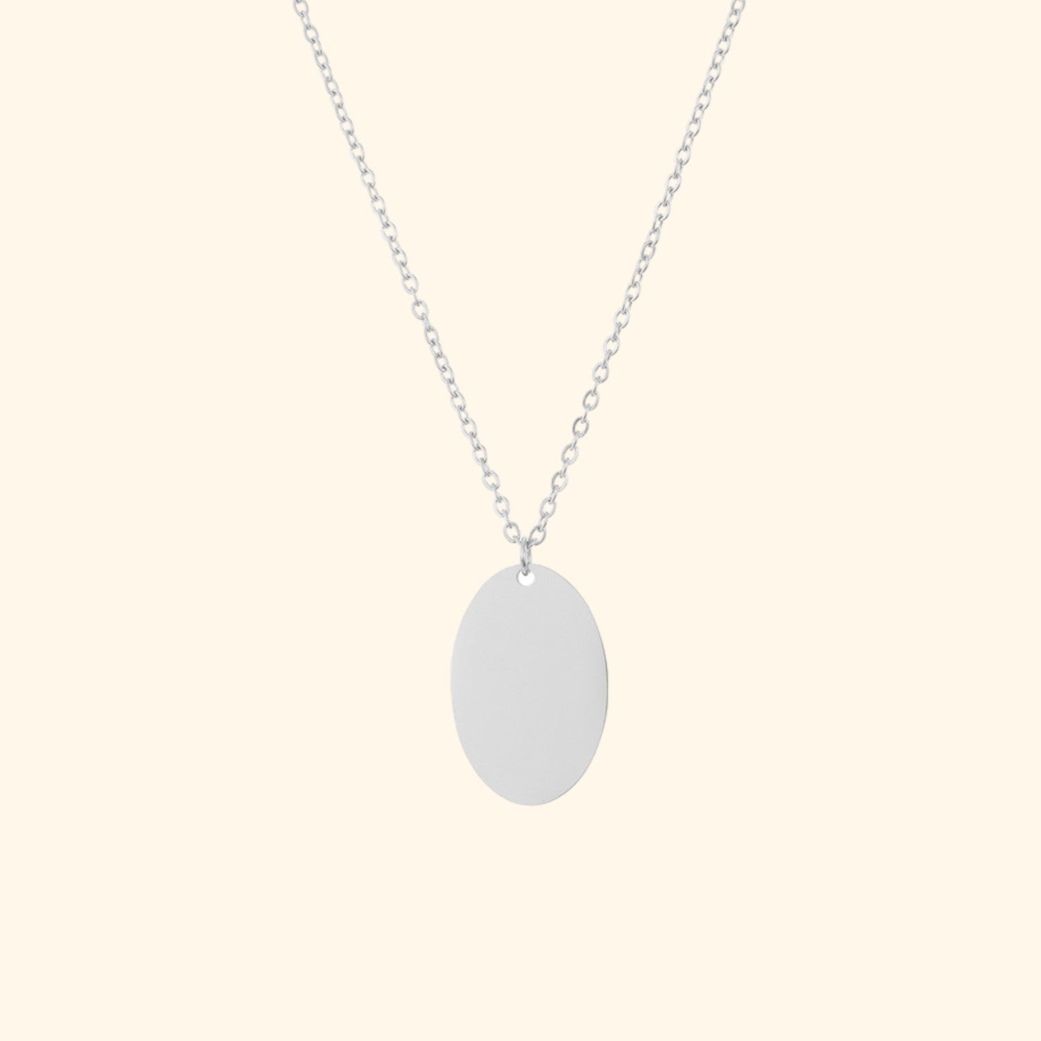 Tara Oval Necklace (Silver)