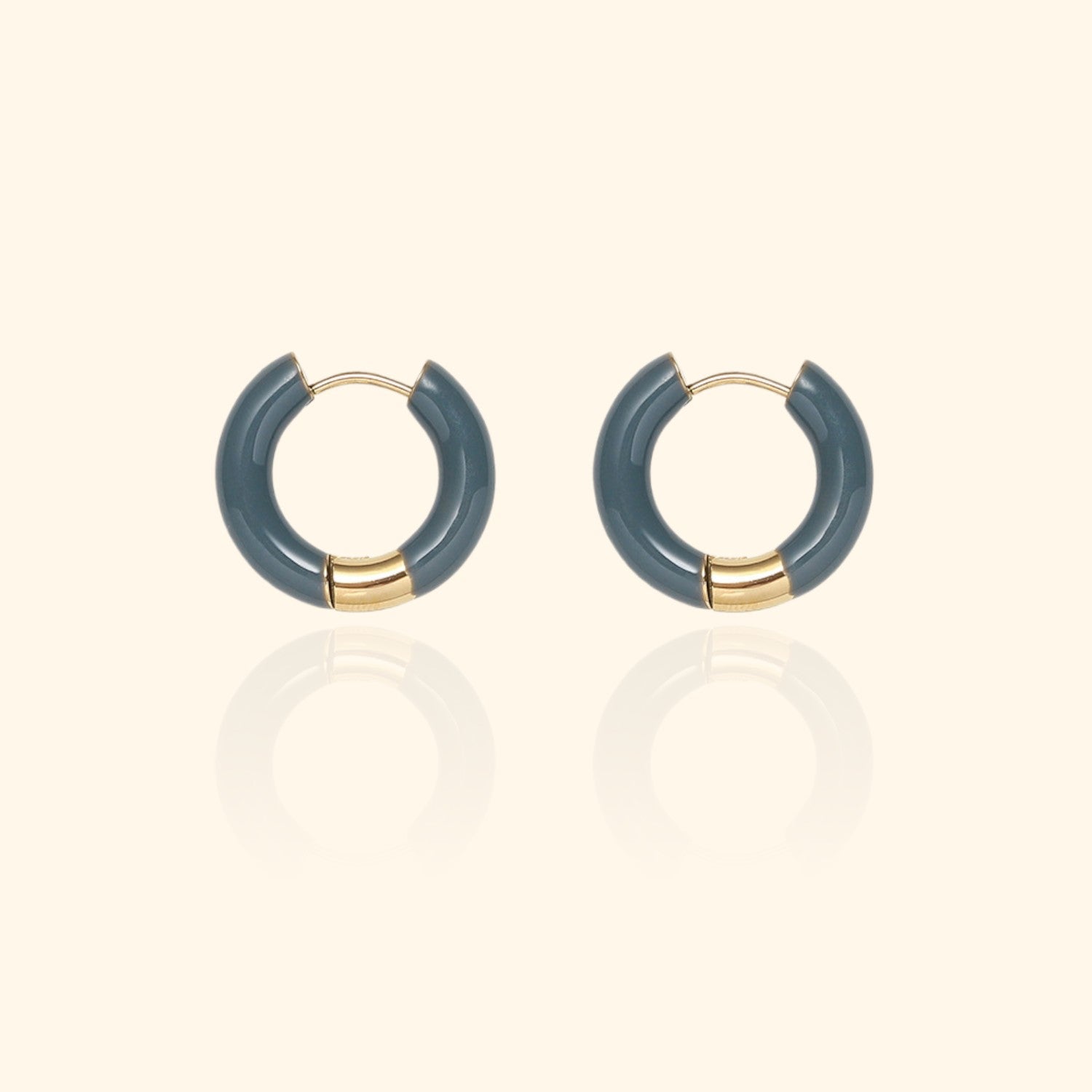 Poole Hoop Earrings (Denim Blue)