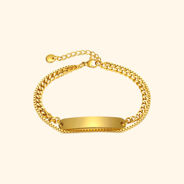 Covington Bar Layered Bracelet (Gold)