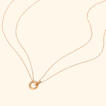 Queenie Linked Necklace (Rose Gold)