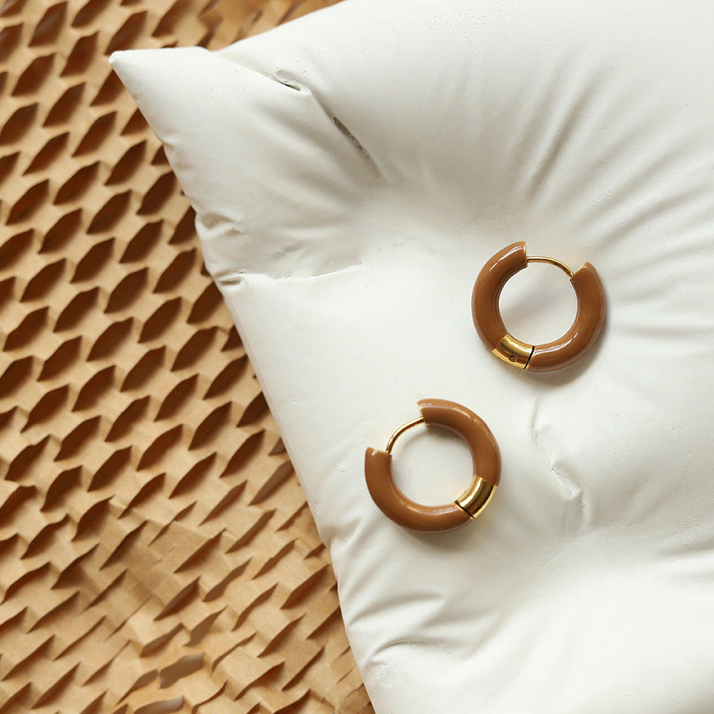 Poole Hoop Earrings (Caramel)